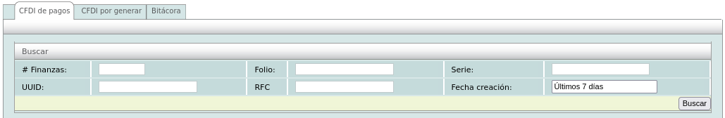 Buscador de cfdi de pagos